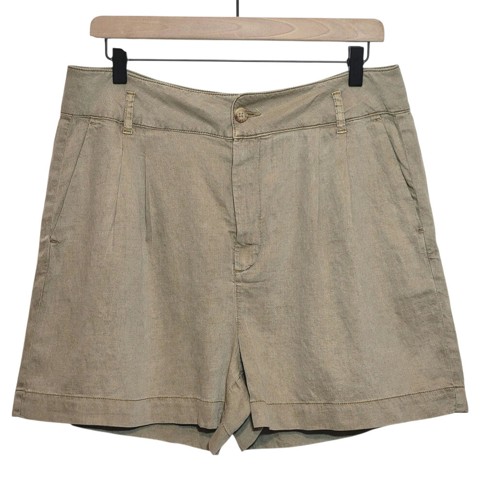 Faherty NWOT Tailored Pleated Front Chino Shorts Khaki High Rise Coastal L